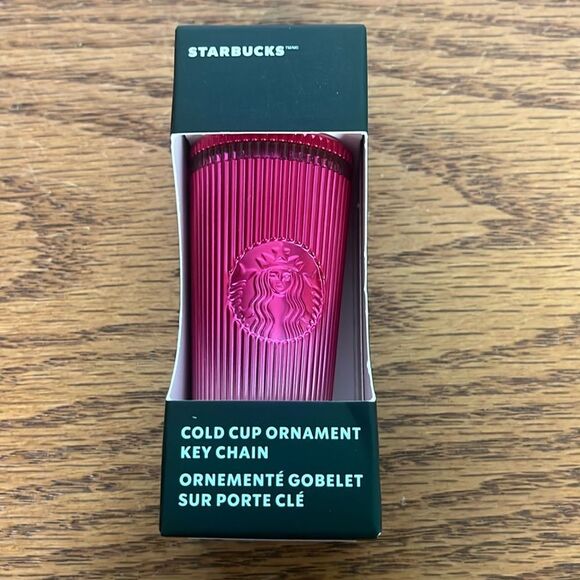 Starbucks Pink Ombre Cold Cup Keychain Ornament - Picture 1 of 4